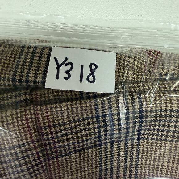 Old Navy Sz L Taylor Wide Leg Trouser Pants Pleated High Waisted Straight Plaid - Picture 15 of 15